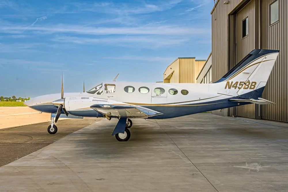 Exterior view of a 1979 CESSNA 421C, N45BB.