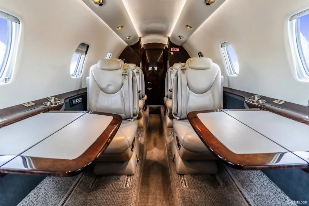 Cabin interior of a 2010 Cessna CITATION XLS+ | Leviate Air Group.