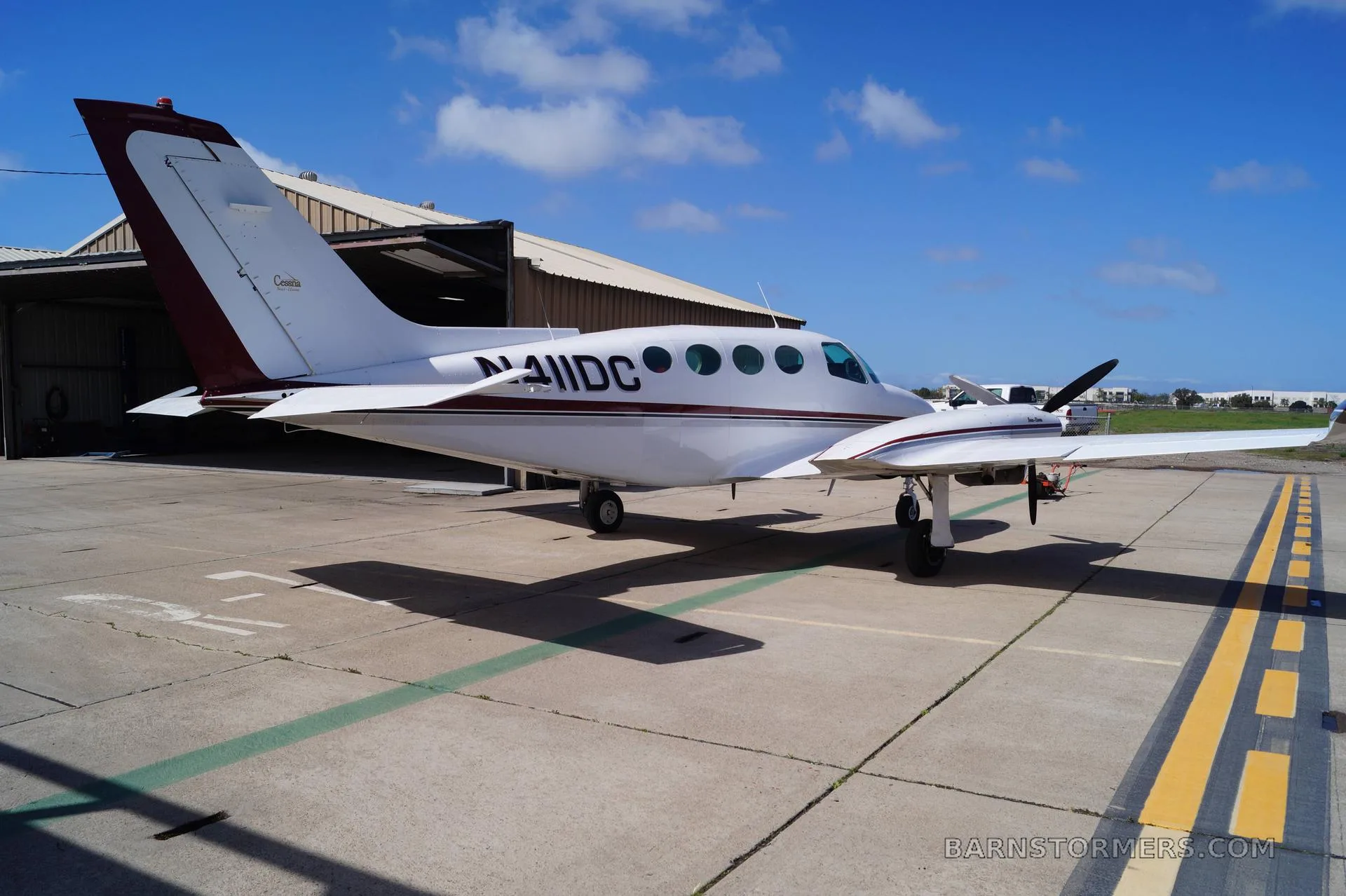 Exterior view of a 1965 Cessna 411.
