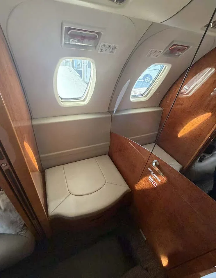 Cabin interior of a 2008 Cessna Citation Sovereign.