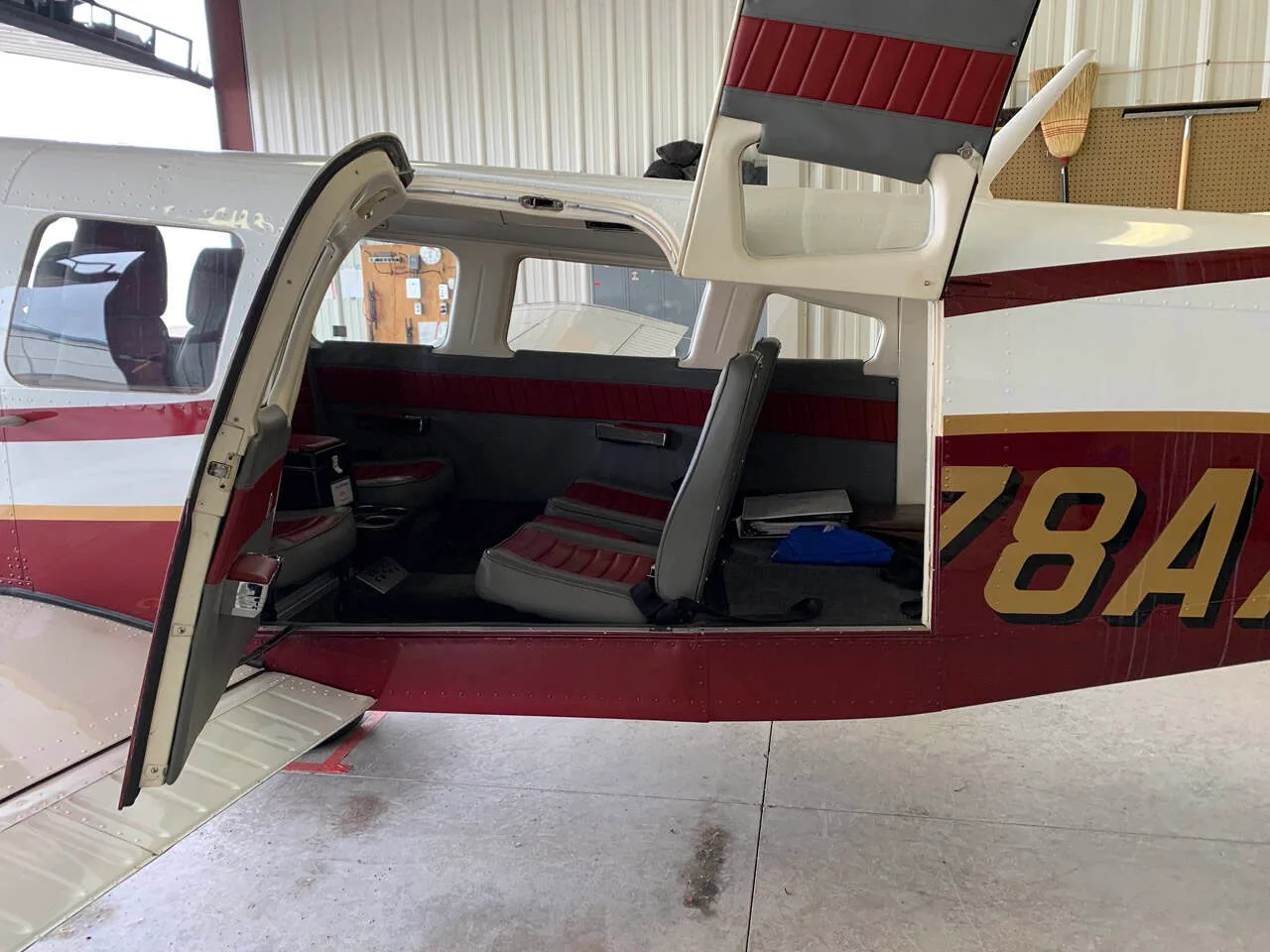 Cockpit and instrument panel of a 1977 Piper PA-32R-300 Lance.