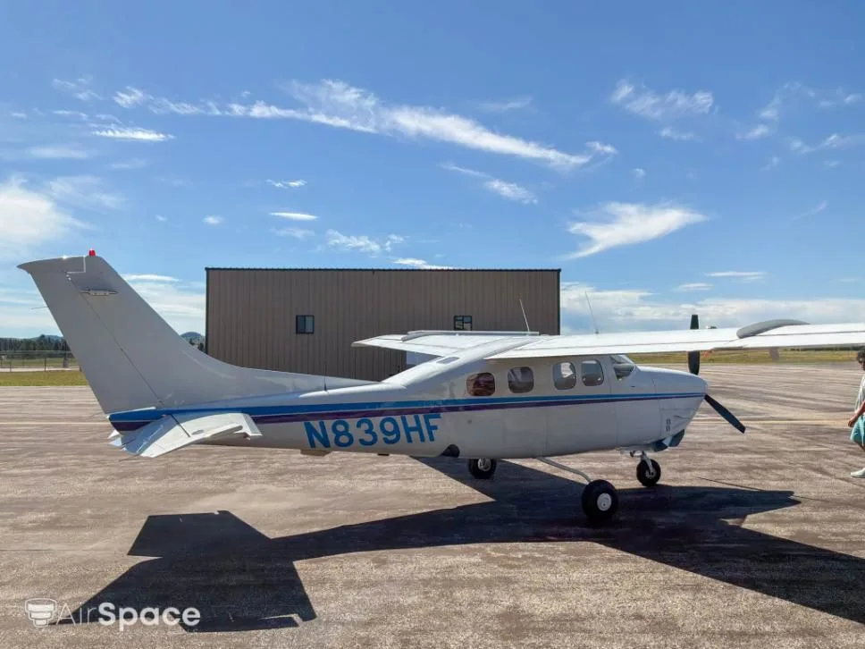 Exterior view of a 1980 Cessna P210N Pressurized Centurion.