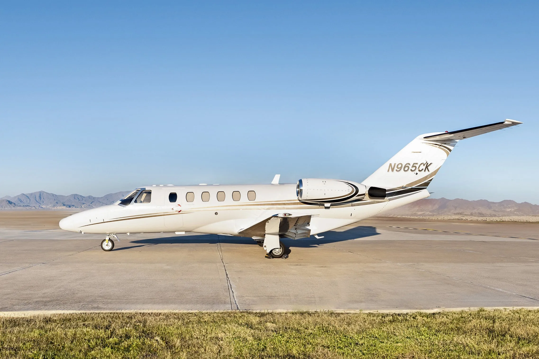 Exterior view of a 2002 Cessna Citation CJ2 | Leviate Air Group.