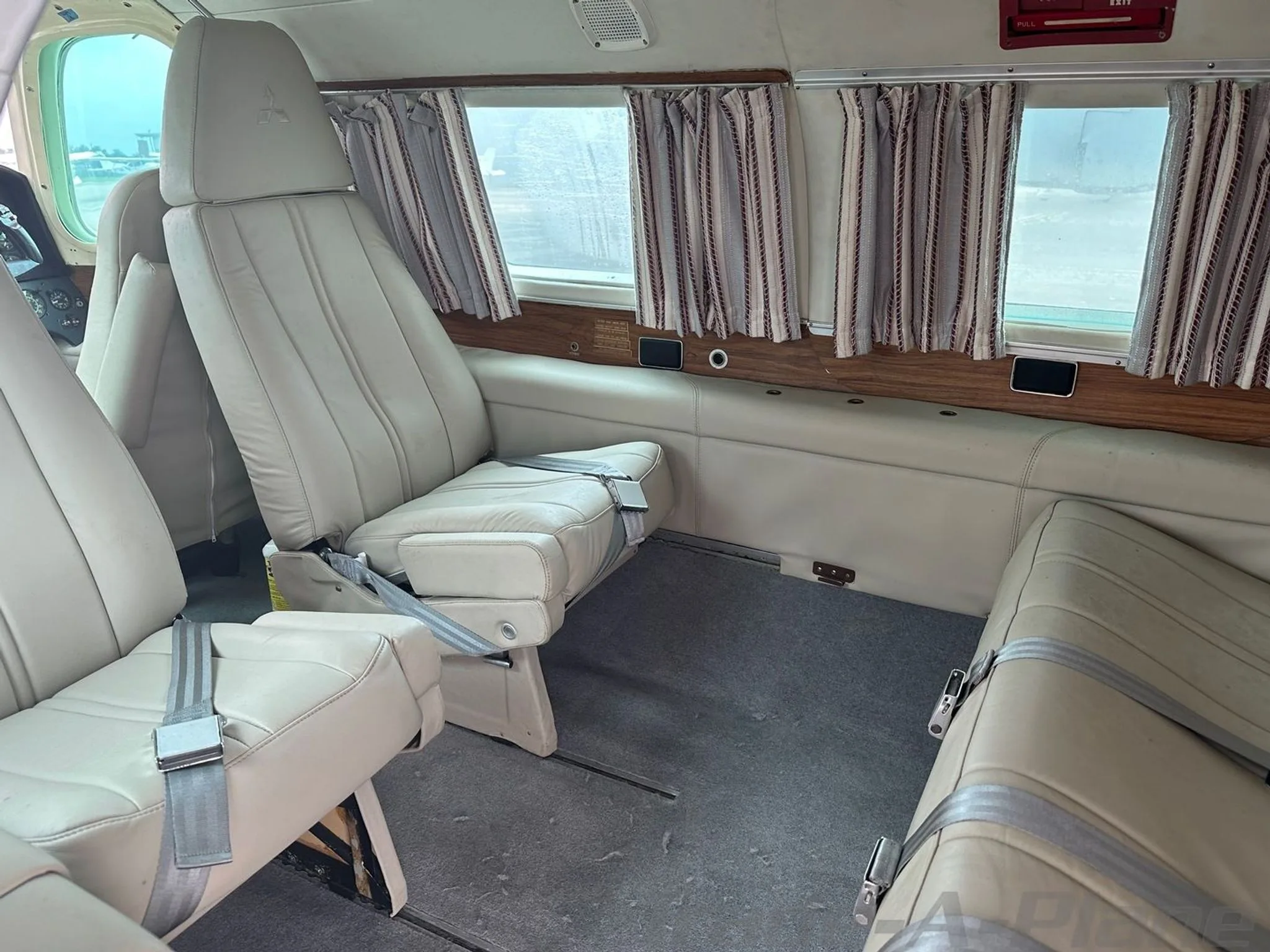 Cabin interior of a 1976 MITSUBISHI MU 2M.