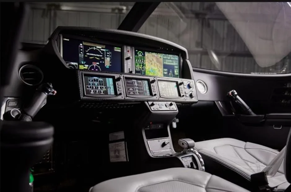 Cockpit and instrument panel of a 2023 CIRRUS VISION SF50-G2+.