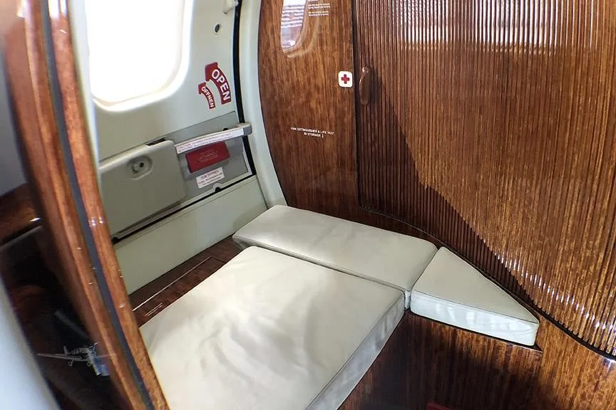 Cabin interior of a 2002 LEARJET 60.