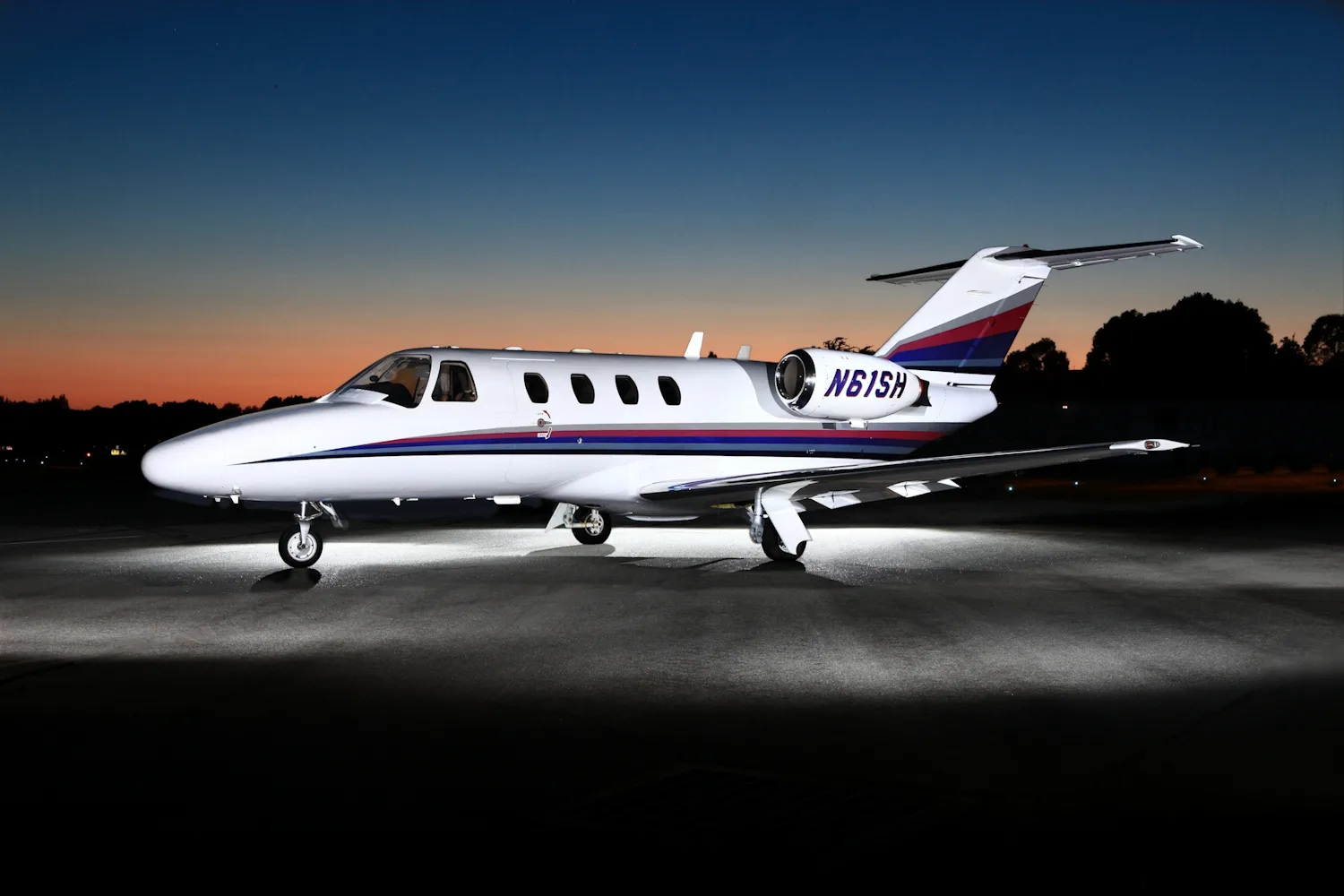 Cabin interior of a 1995 Cessna citationjet sn 525 095.