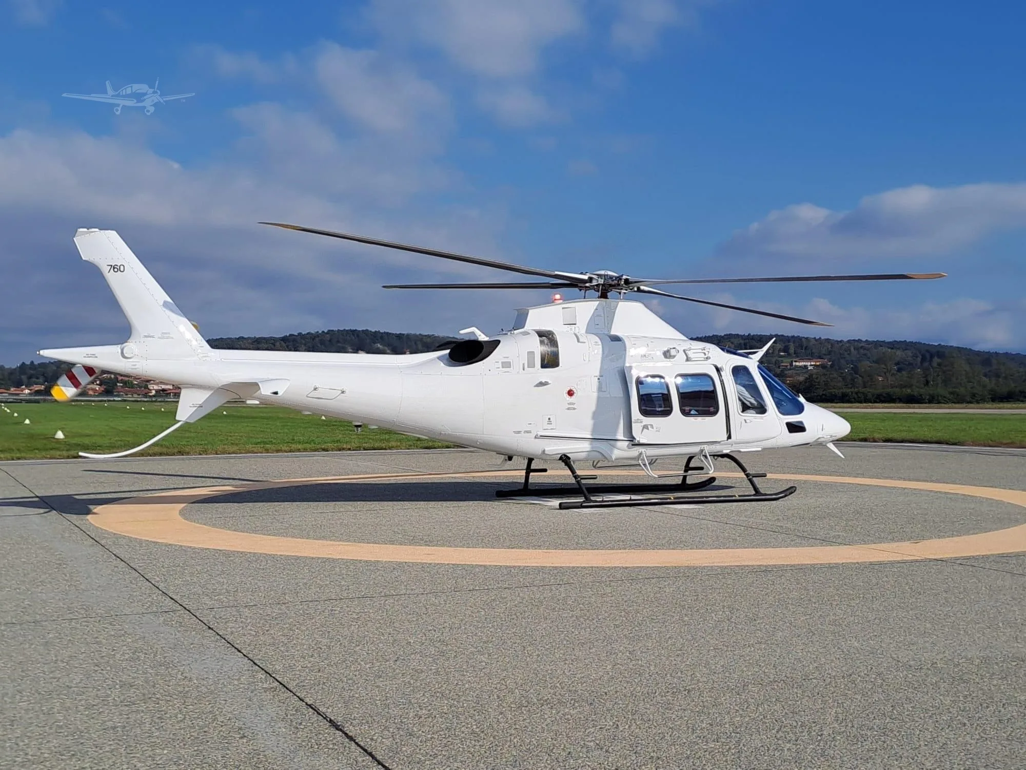 Exterior view of a 2025 LEONARDO AW109 TREKKER.