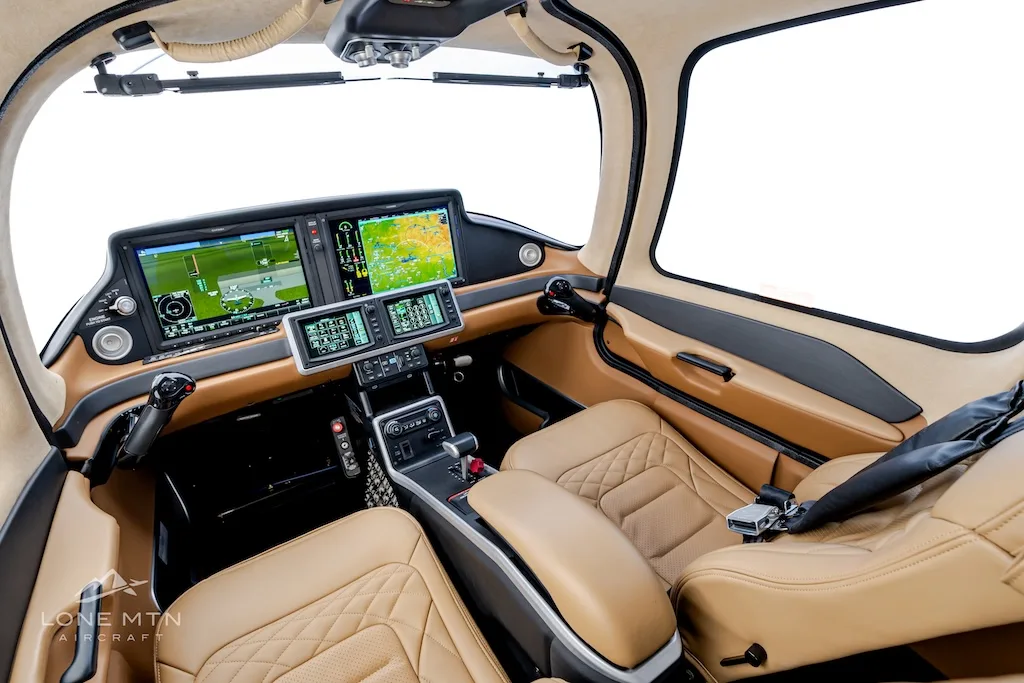 Cabin interior of a 2026 Cirrus SR20 G7+ Premium.