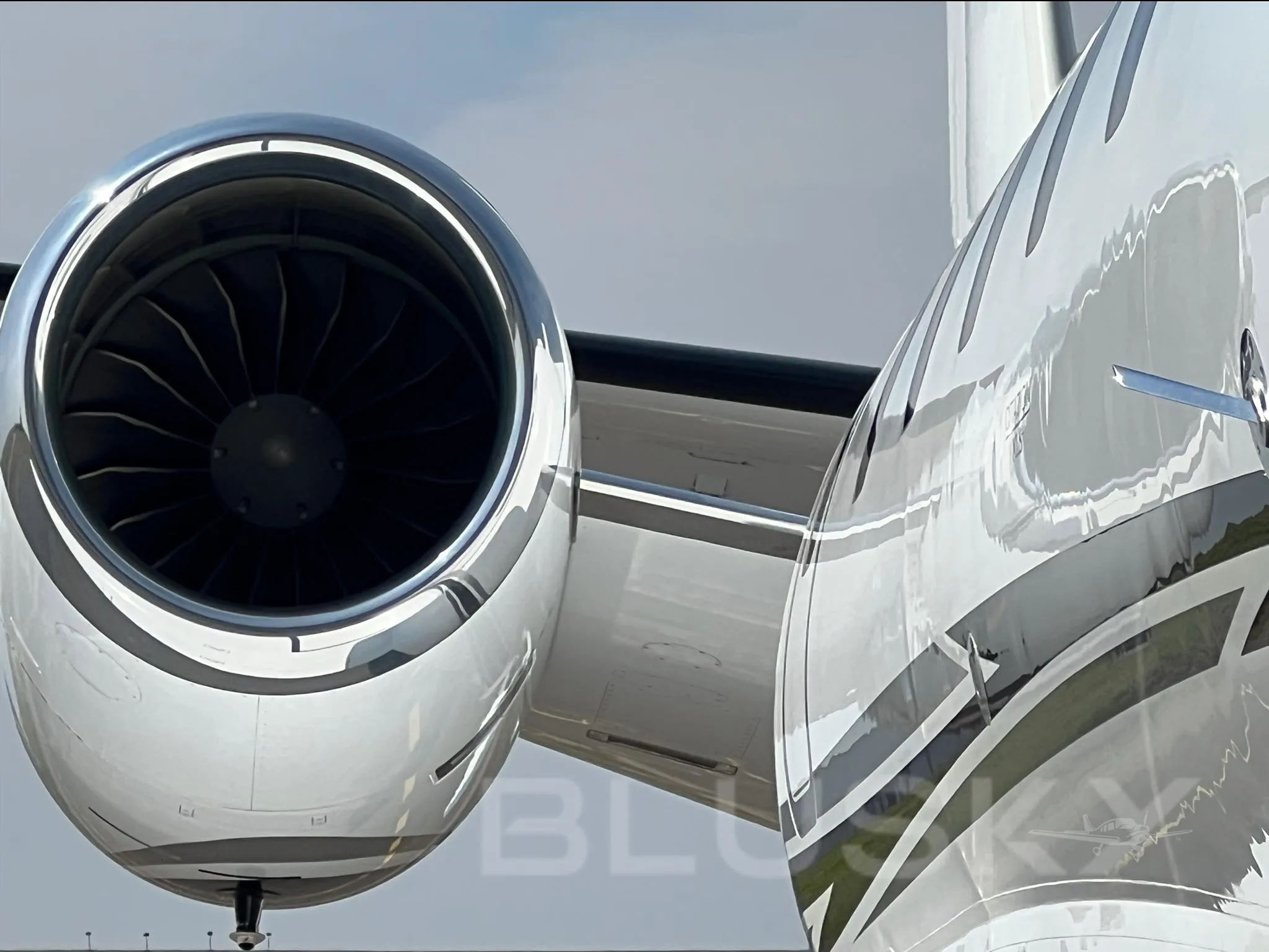 Engine detail of a 2021 CESSNA CITATION XLS+.