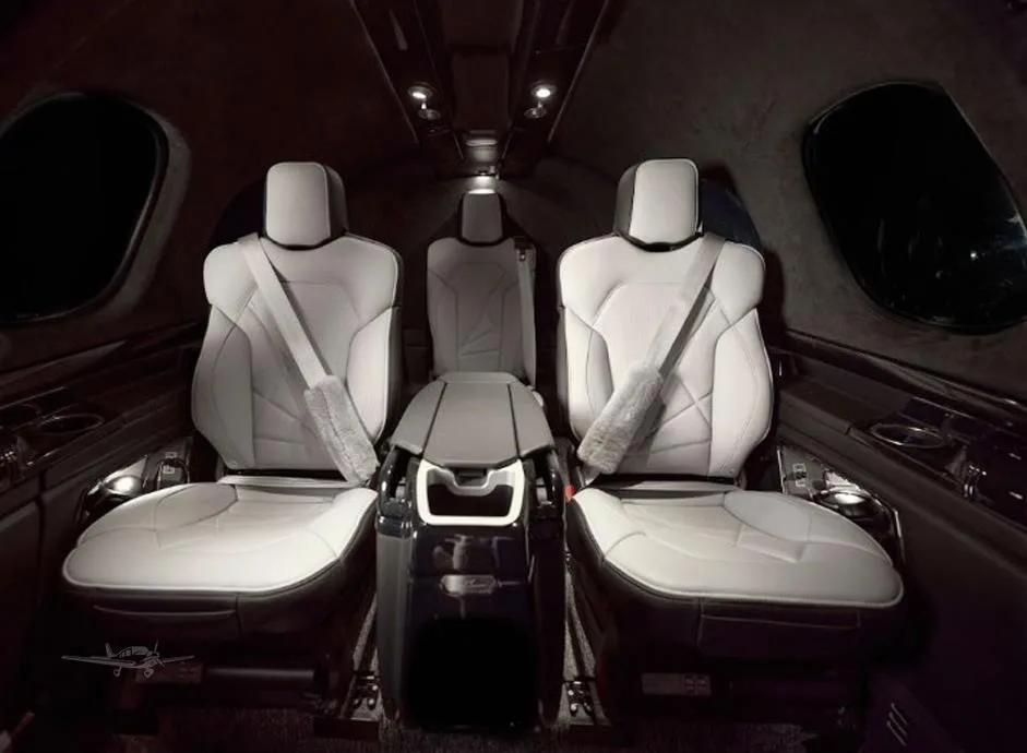 Cabin interior of a 2023 CIRRUS VISION SF50-G2+.