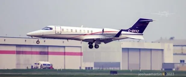 Exterior view of a 1999 LEARJET 45, C-GVVZ.