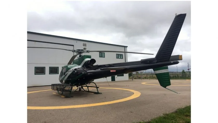 Exterior view of a 2009 Eurocopter AS350B2 4756, C-GPWB.