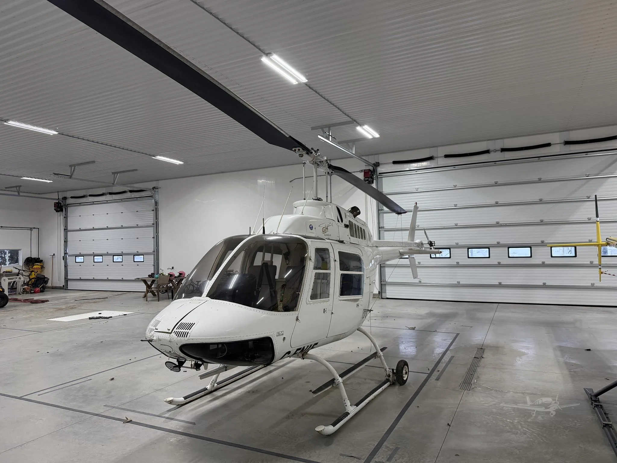 Exterior view of a 1981 BELL 206B, C-FNIF.