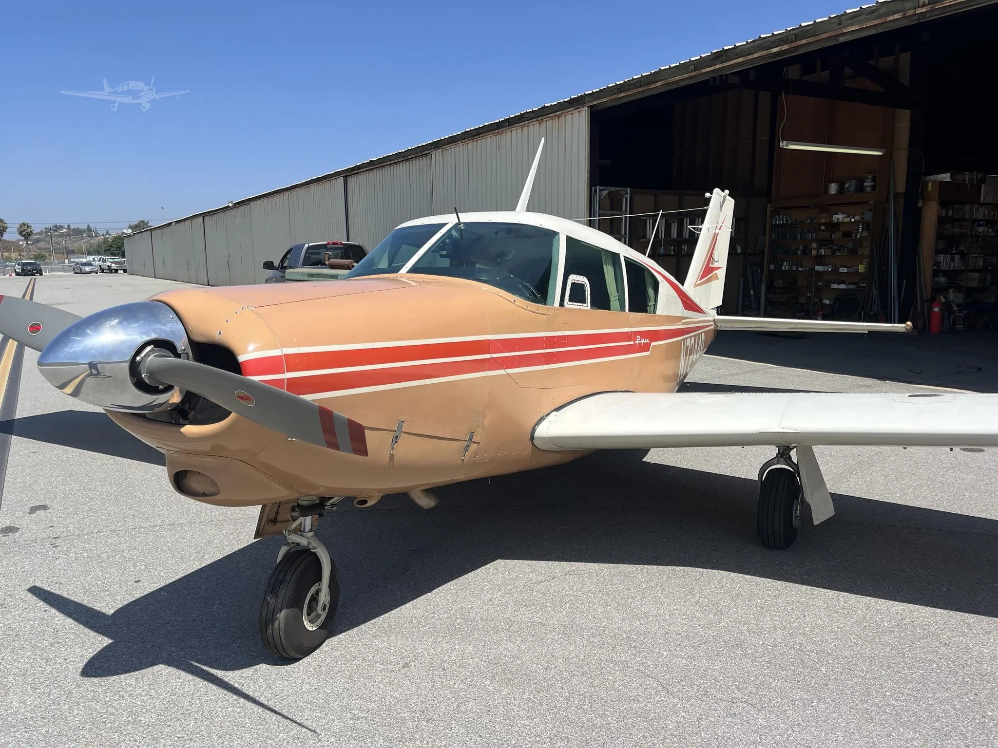 Exterior view of a 1961 PIPER COMANCHE 250, N7244P.