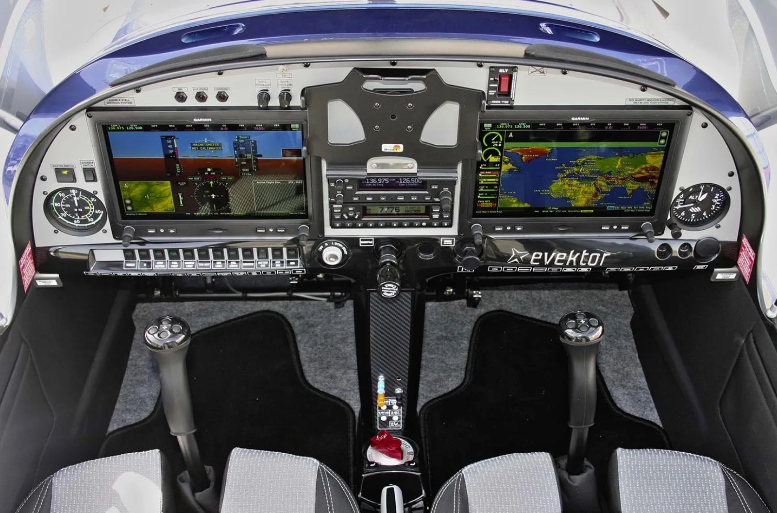 Cockpit and instrument panel of a 1979 Pitts S2A.