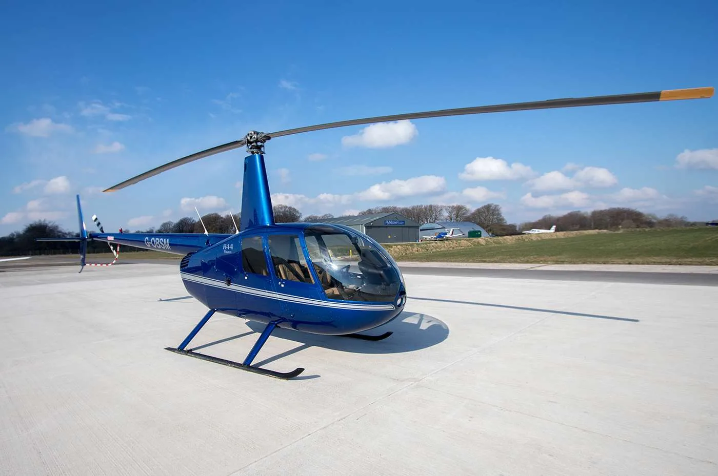 Exterior view of a Robinson R44.