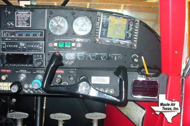 Cockpit and instrument panel of a 1985 Maule M-5-180C.
