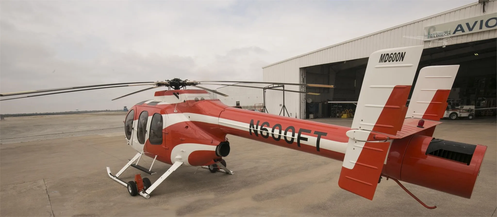Exterior view of a 2009 MD HELICOPTERS 600N, N600FT.