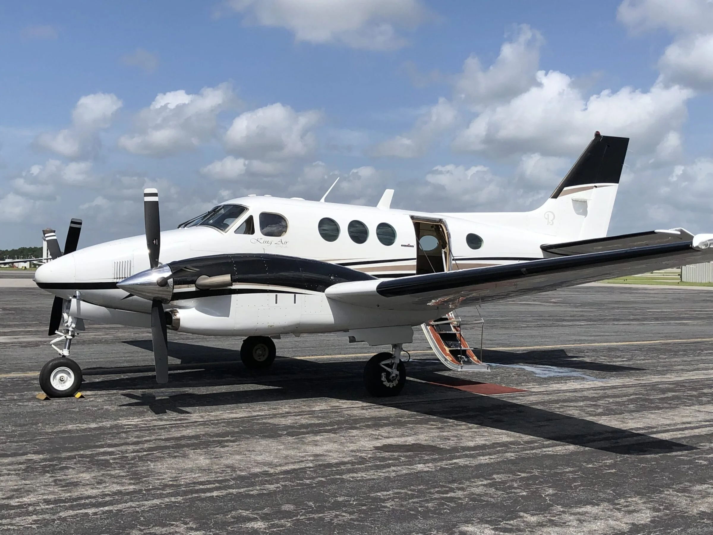Cabin interior of a 1990 Beechcraft King Air C90-A.
