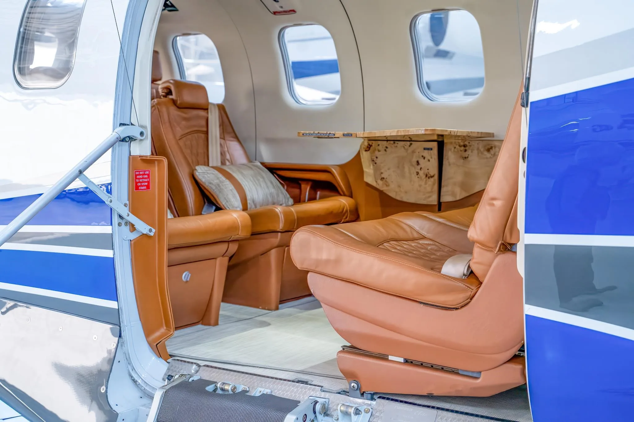 Cabin interior of a 2012 DAHER TBM 850.