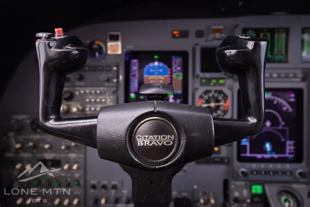 Cockpit and instrument panel of a 2005 Cessna Citation.