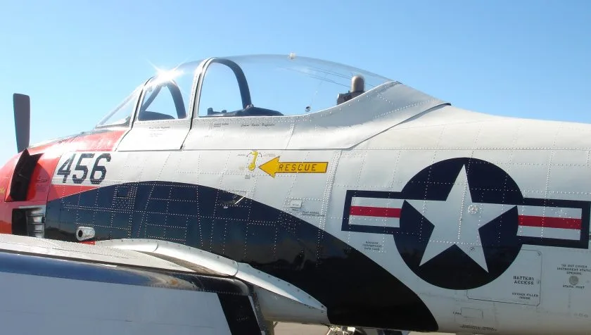 Marketing image of a North American T-28C 140536.