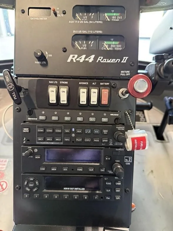 Avionics suite of a 2017 ROBINSON R44 RAVEN II.