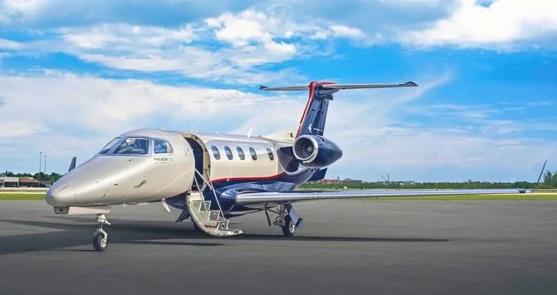 Exterior view of a 2012 EMBRAER PHENOM 300.