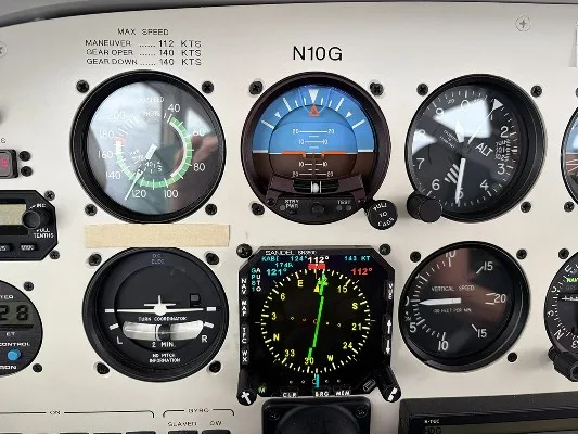 Avionics suite of a 1979 Cessna TR182RG.
