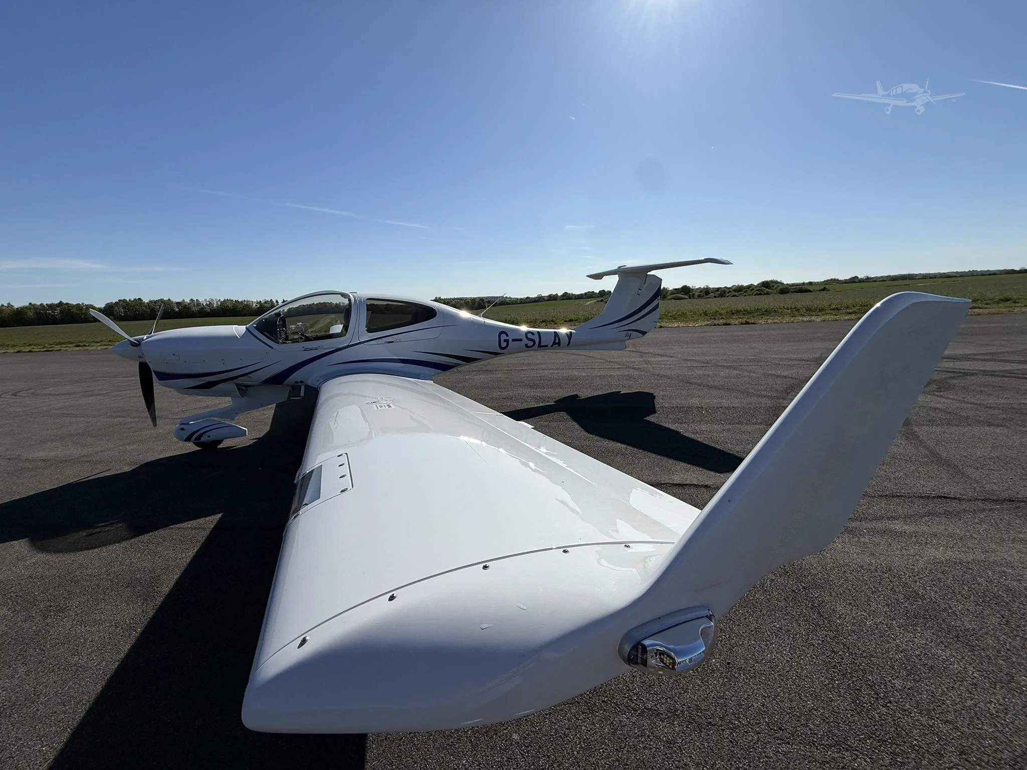 Exterior view of a 2023 DIAMOND DA40 NG, G-SLAY.