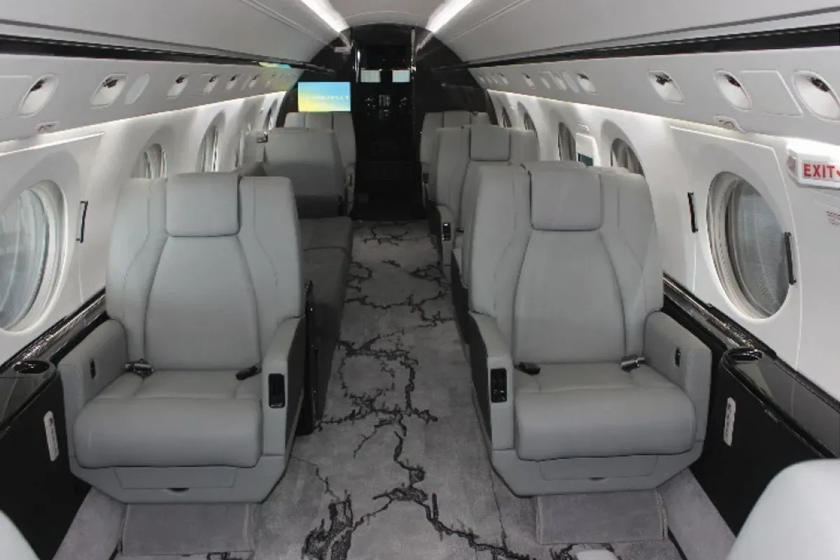 Cabin interior of a 1997 Gulfstream GV.
