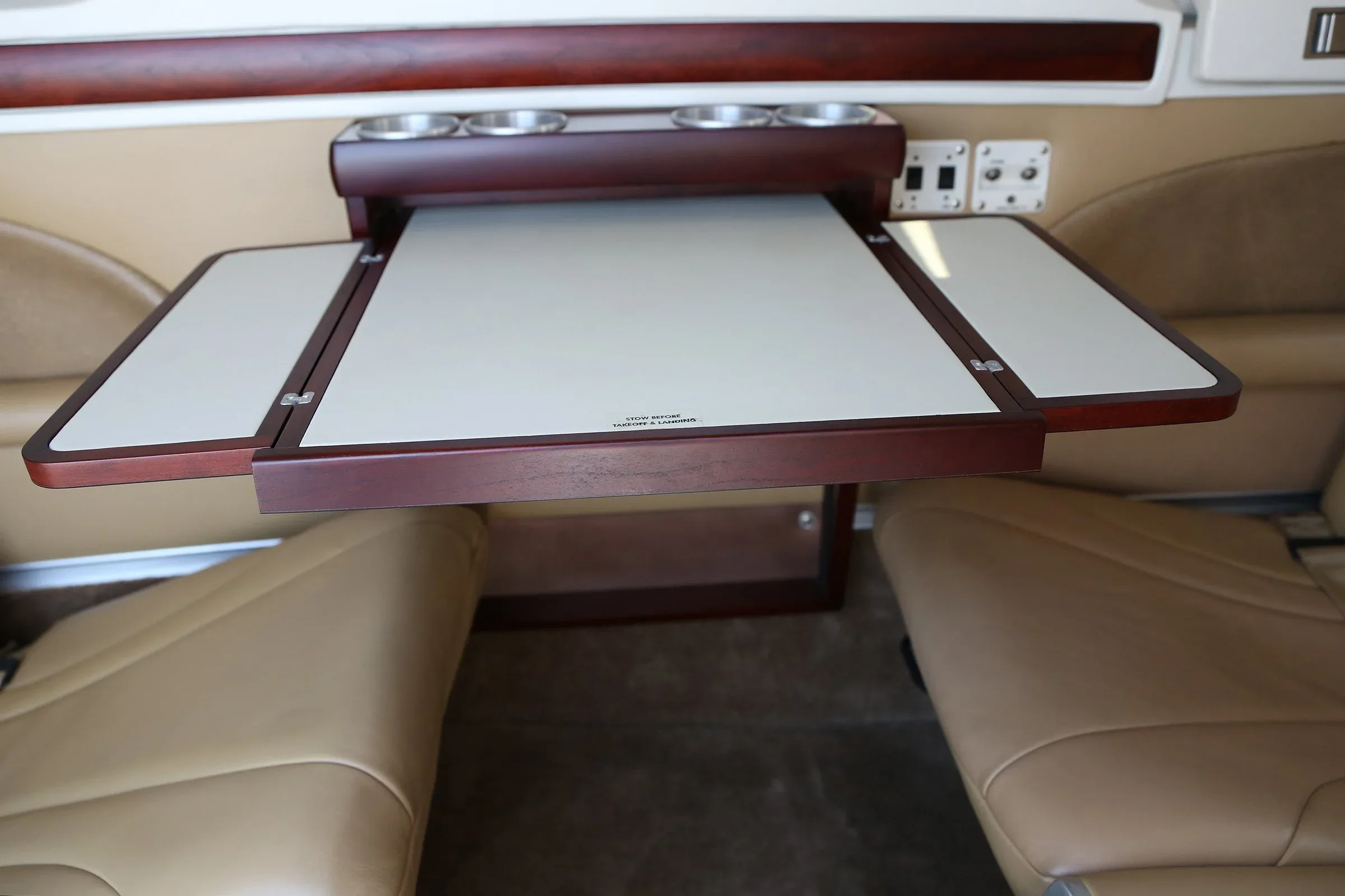 Cabin interior of a 2007 Beechcraft Bonanza 60th Anniversary Edition.