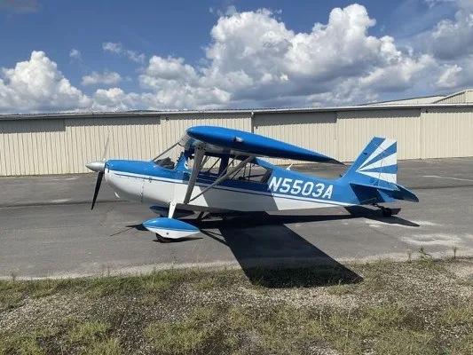 Exterior view of a 1978 Bellanca 8KCAB, N5503A.