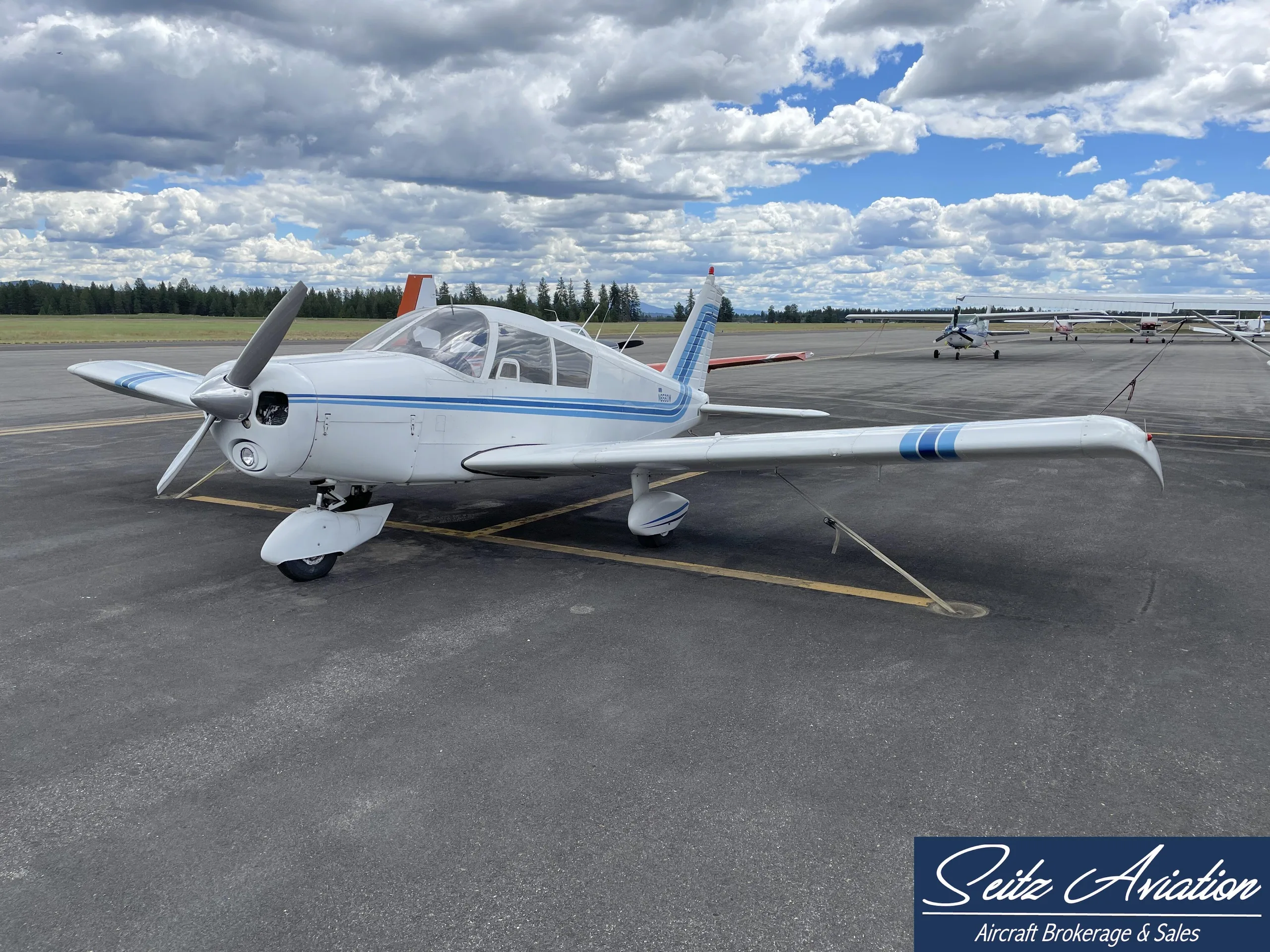Exterior view of a 1964 Piper PA-28-140 Cherokee Cruiser.
