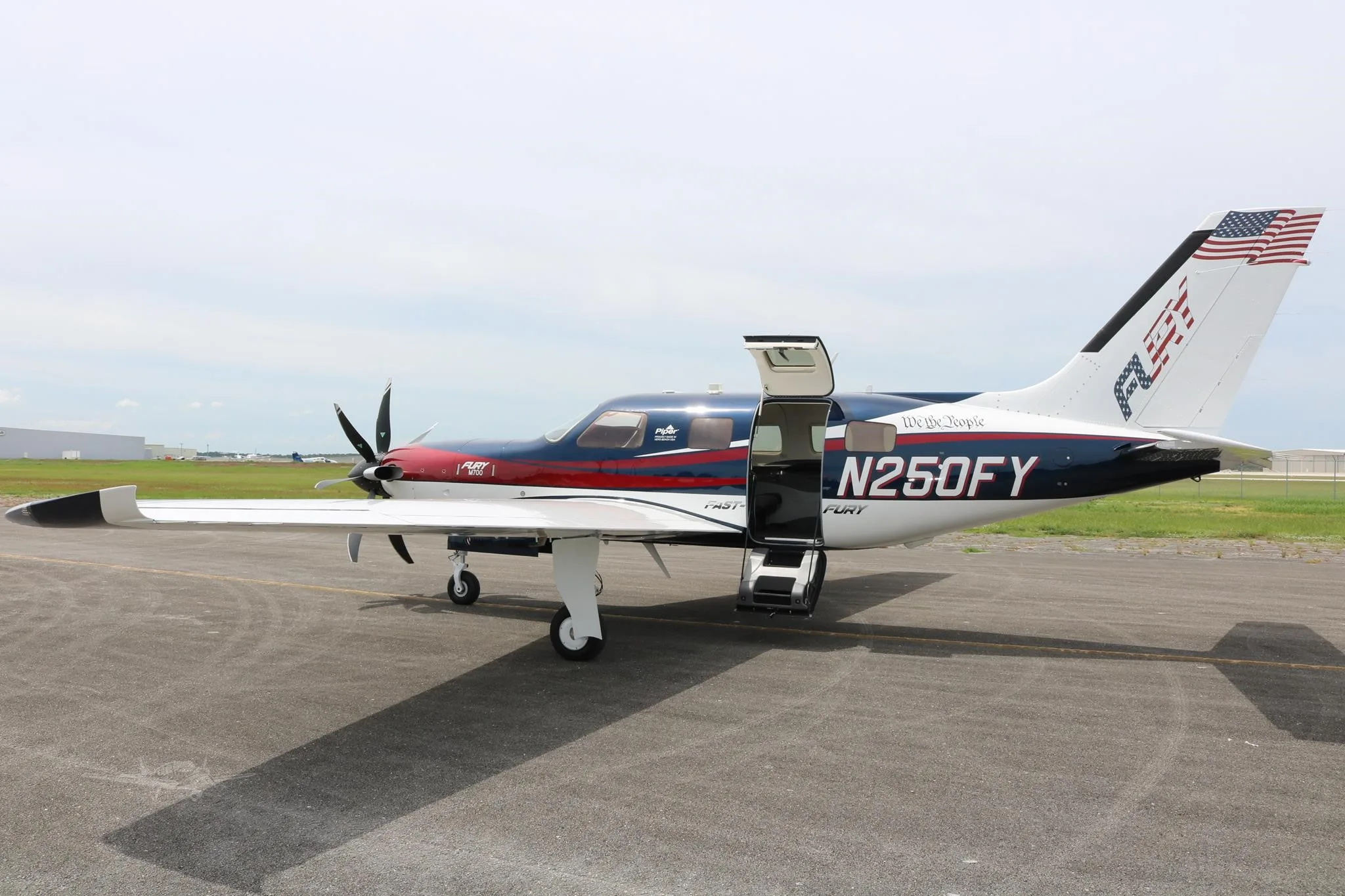 Exterior view of a 2026 PIPER M700, N250FY.
