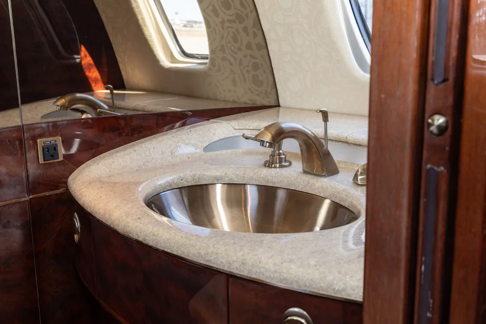 Cabin interior of a 2005 Cessna Citation Sovereign.