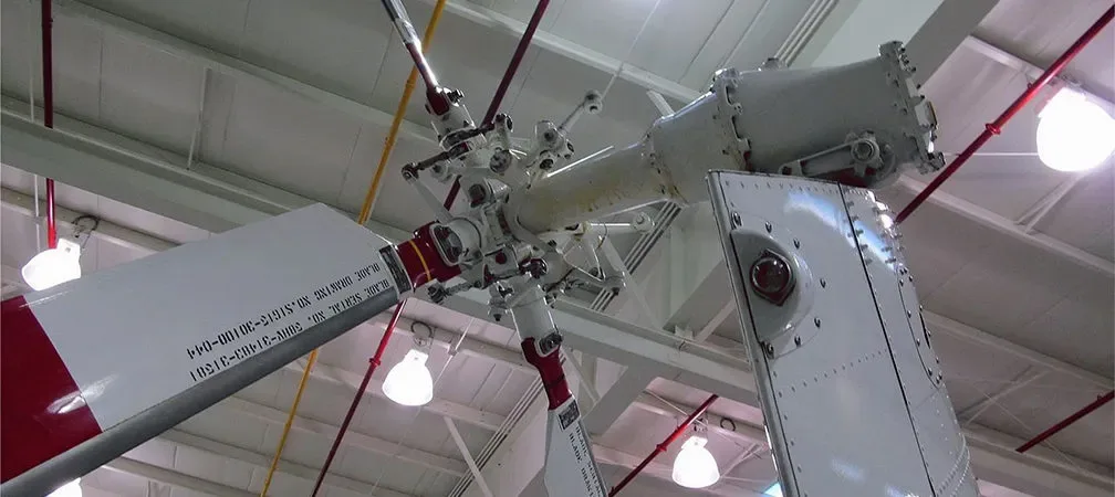 Engine detail of a 1972 Sikorsky.