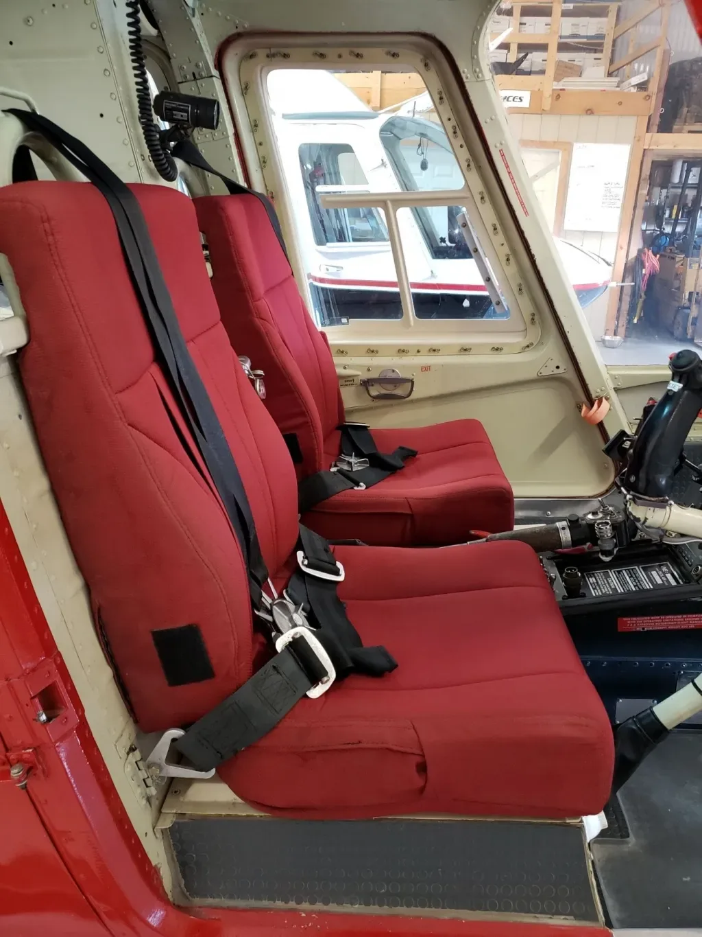 Cabin interior of a 1973 Bell Jetranger.