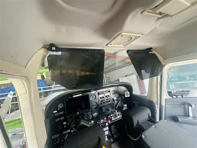 Cockpit and instrument panel of a 1979 Cessna 172N.