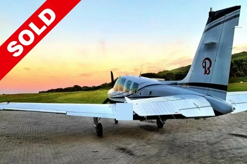 Exterior view of a 1984 Beechcraft A36 Bonanza.