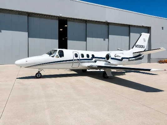 Marketing image of a 1974 Cessna Citation 500.