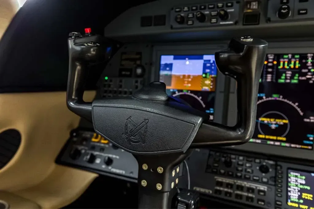 Cockpit and instrument panel of a 2012 Cessna Citation.