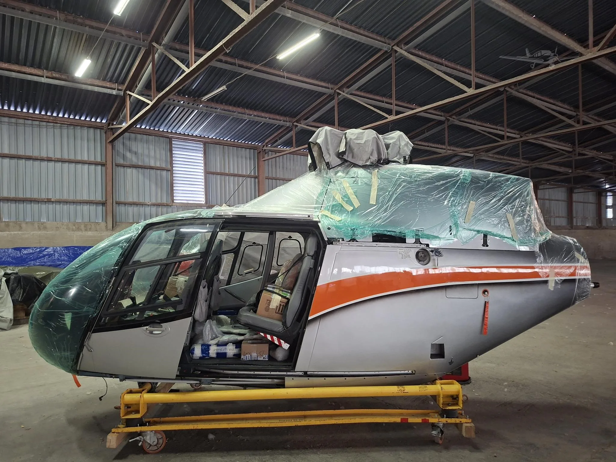 Exterior view of a 2001 EUROCOPTER EC120, OO-TRF.