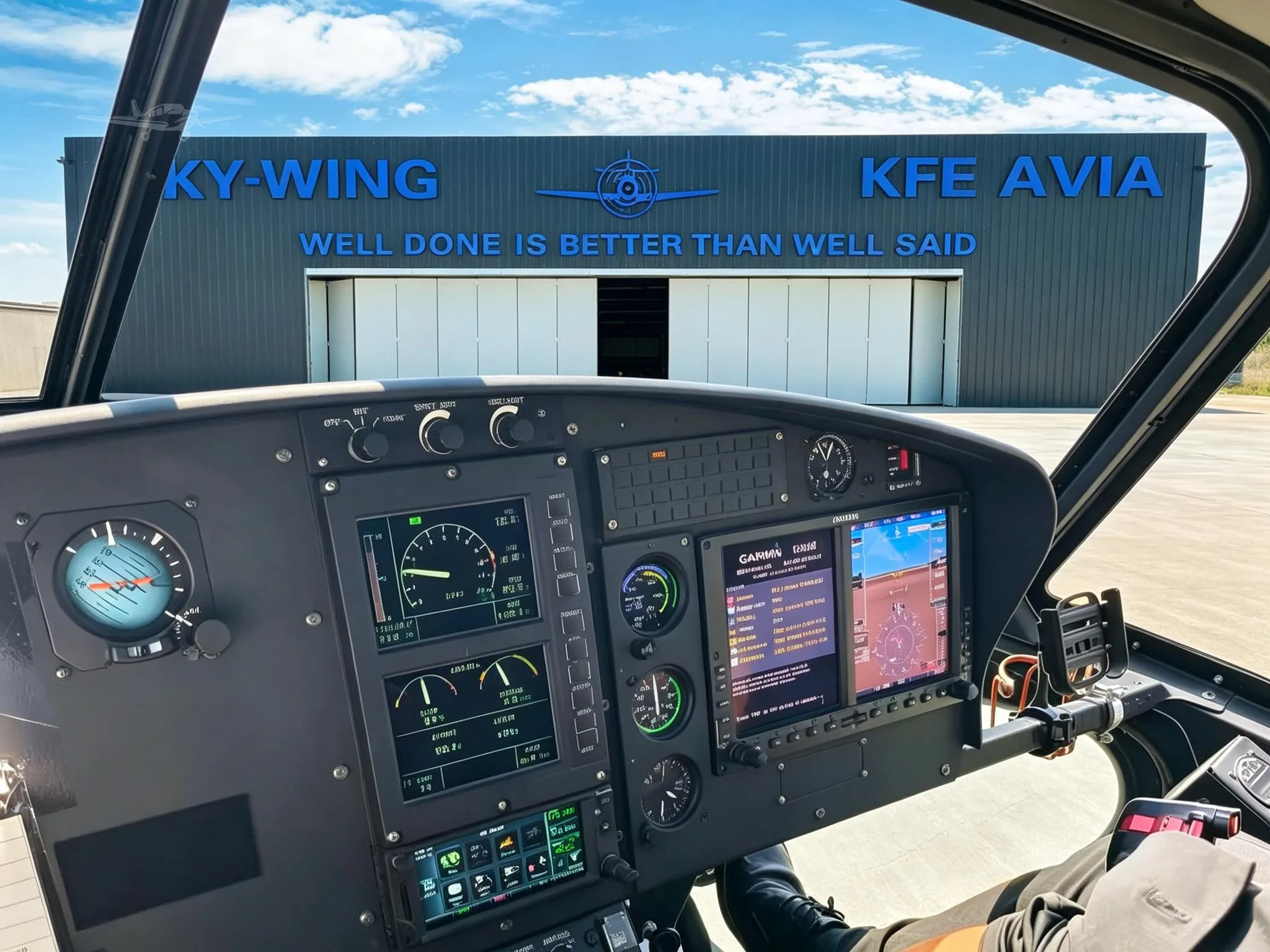 Avionics suite of a 2018 AIRBUS H125.