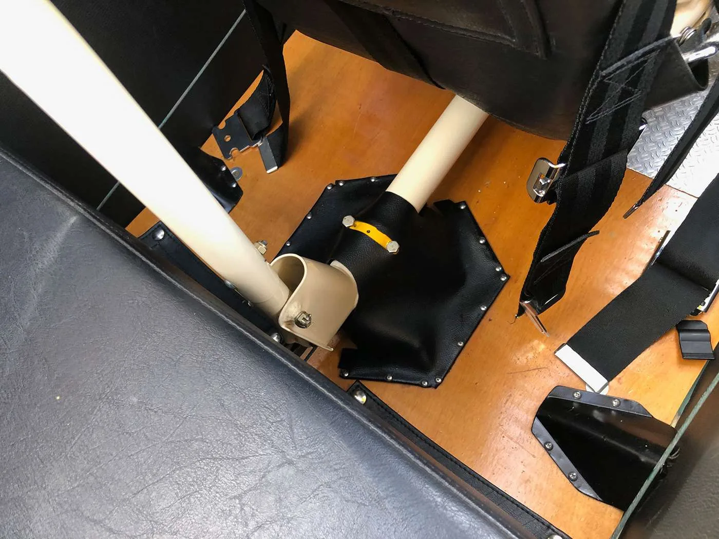 Cabin interior of a 1951 Piper PA18 Supercub 150 / L21B.