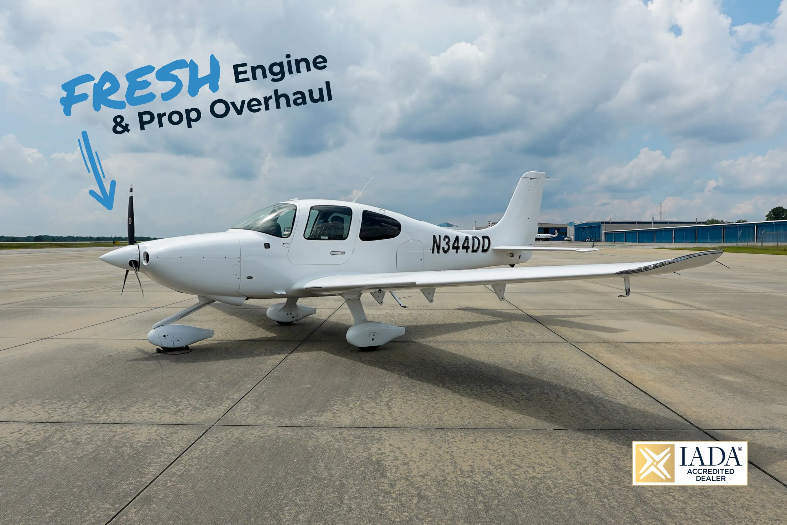 Exterior view of a 2019 Cirrus SR20 G6.