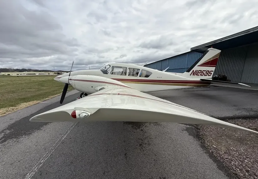 Exterior view of a 1977 Piper PA-23-250 Aztec F Turbo.
