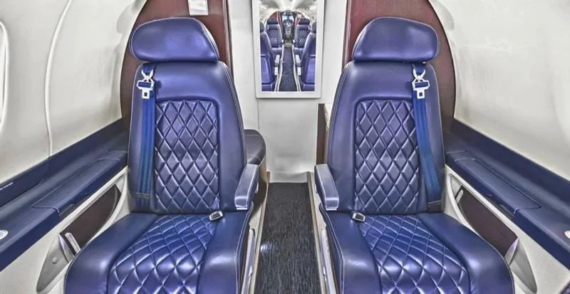 Cabin interior of a 2012 EMBRAER PHENOM 300.