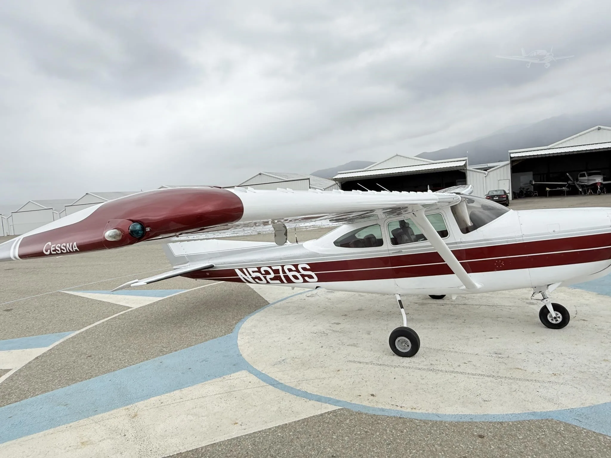 Exterior view of a 1980 CESSNA TURBO R182RG SKYLANE, N5276S.